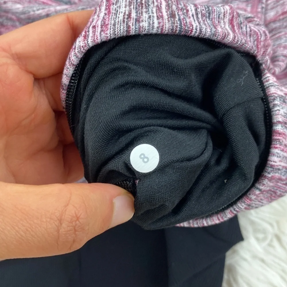 Lululemon Runderful 1/2 Zip Space Dye Camo Berry Rumble Multi / Black